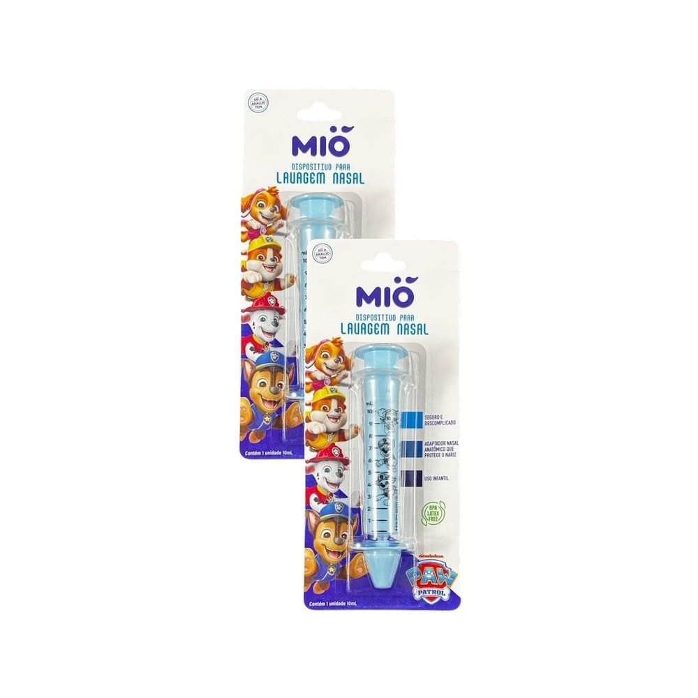 Kit 2 Seringa para Lavagem Nasal Mió Patrulha Canina Cor Azul 10ml
