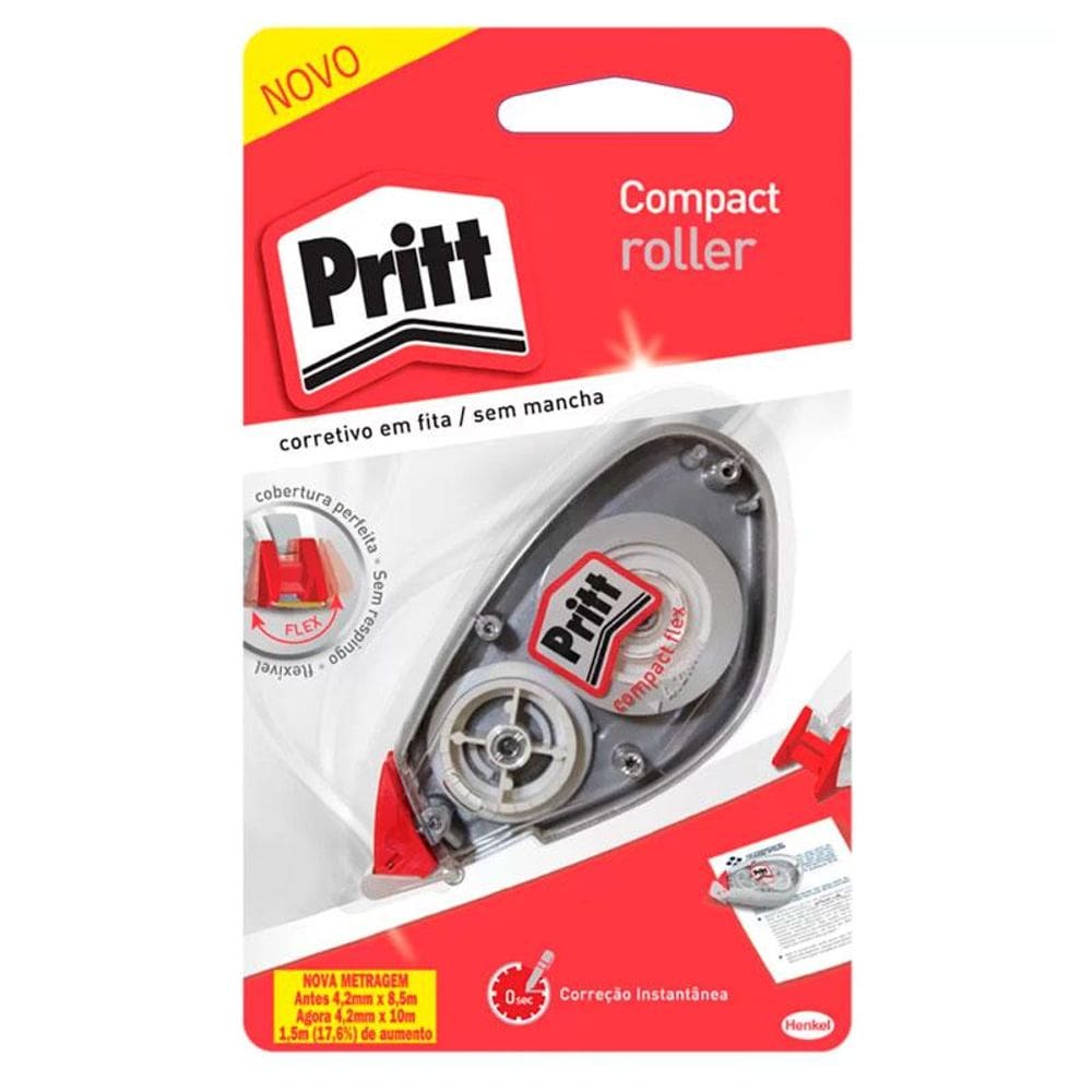 Corretivo em fita Pritt Compact Roller 4,2mmx10m Henkel