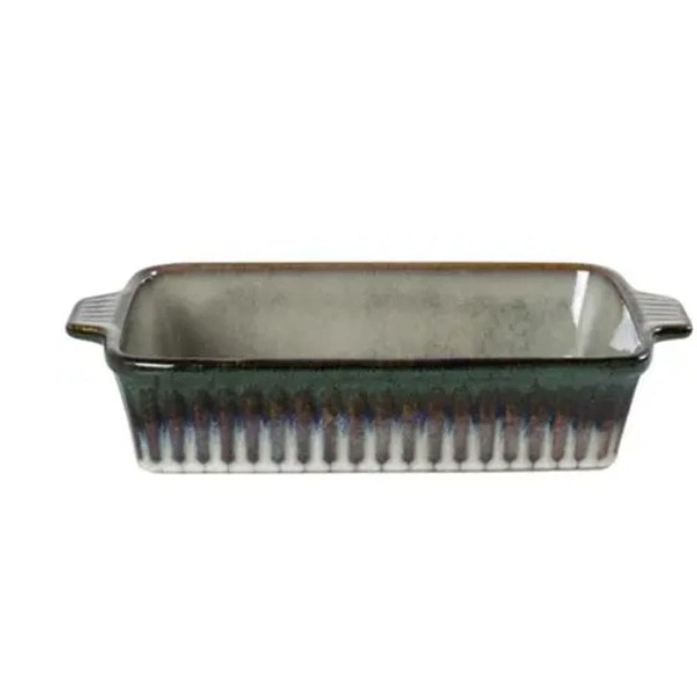 Travessa Retangulo Mist Em ceramica Verde 1,78L 31X18X6 cm