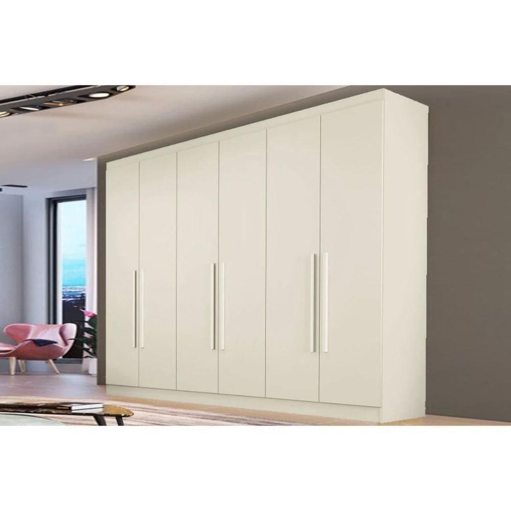 Guarda Roupa Casal 6 Portas E 4 Gavetas Oslo Off White - Europa