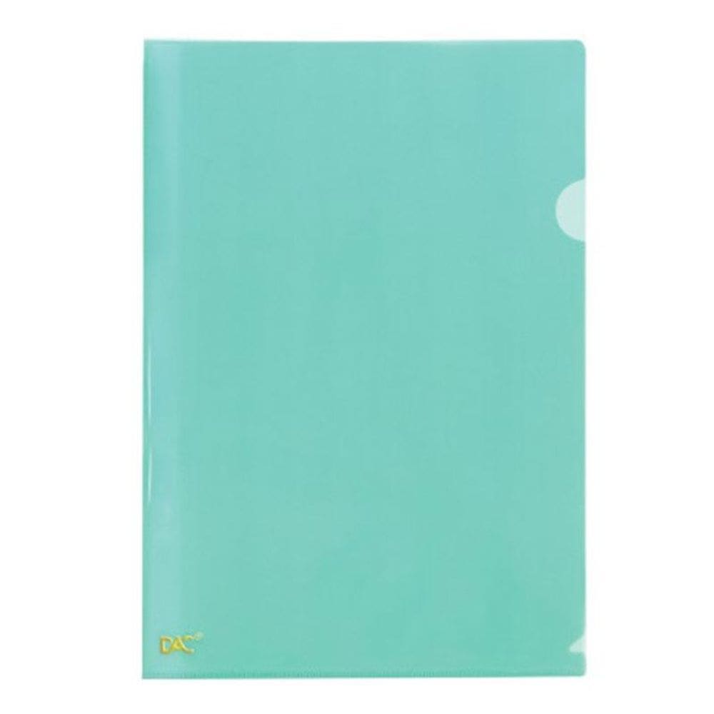 Pasta em L ofício Verde 041PP-VD pacote c/ 10 unidades Dac