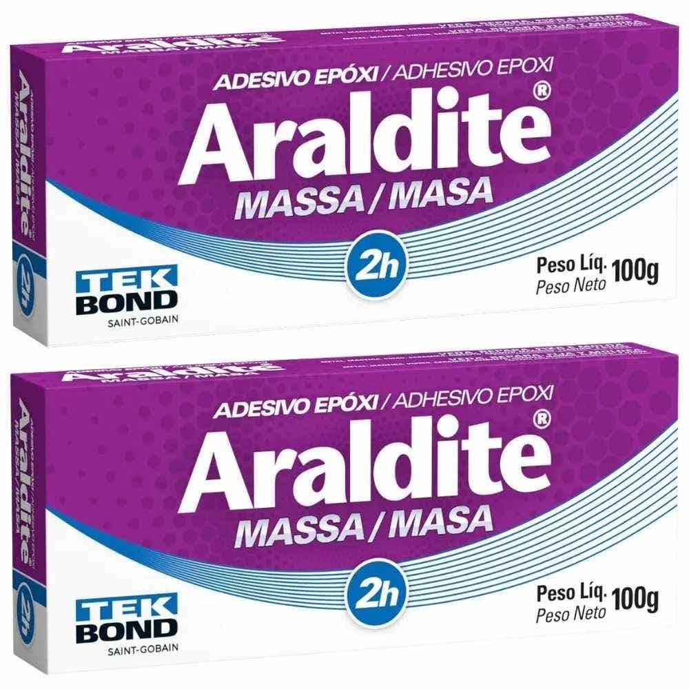 Cola Massa Epóxi 100G Araldite com 2 Unidades TEKBOND