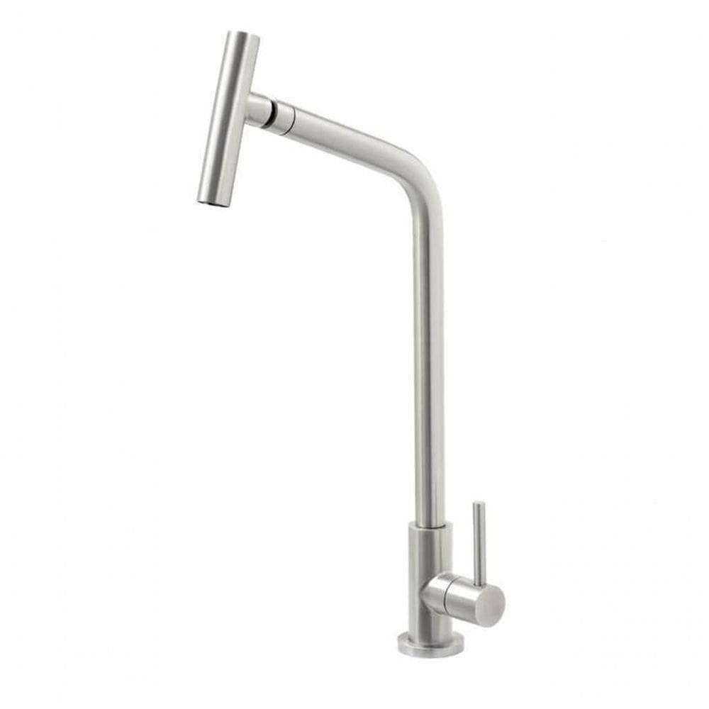 Torneira Versa Tramontina Em Aço Inox Com Bica Articulada
