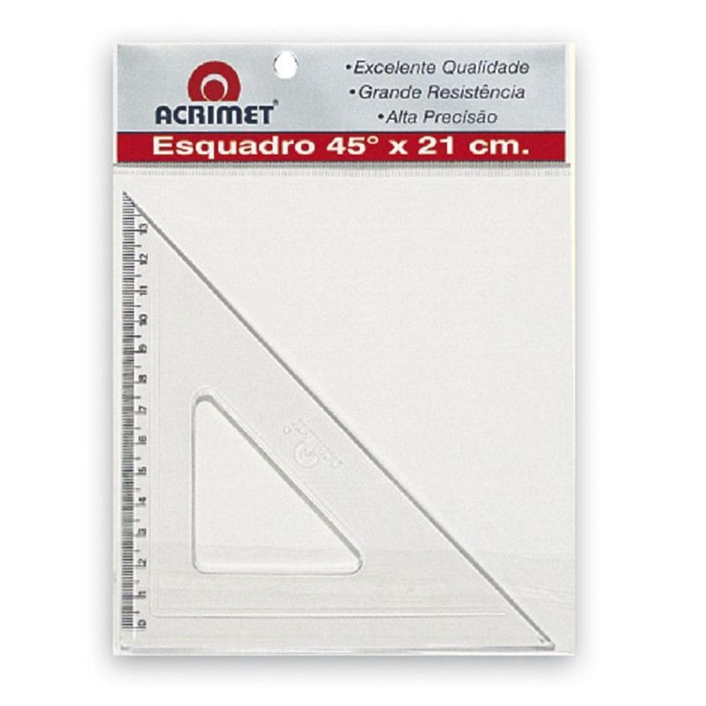 Esquadro poliestireno - 21cm x 45 graus - 532 - Acrimet