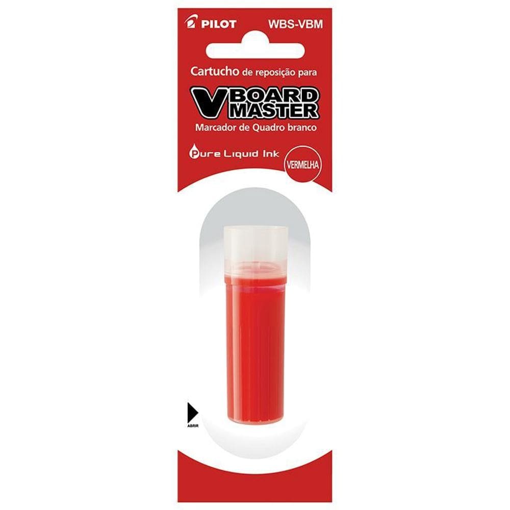 Refil de pincel p/quadro branco Vermelho Board Master Pilot