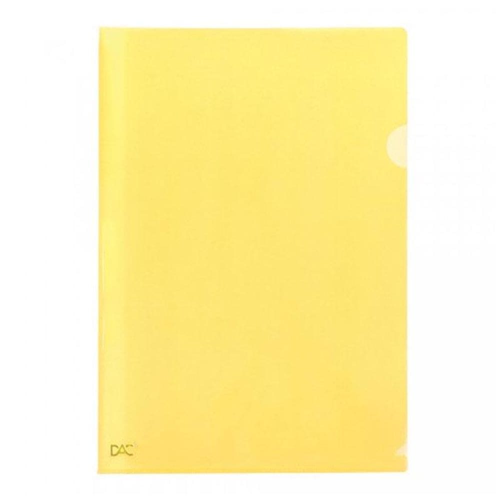 Pasta em L ofício Amarelo 041PP-AM pacote c/ 10 unid Dac
