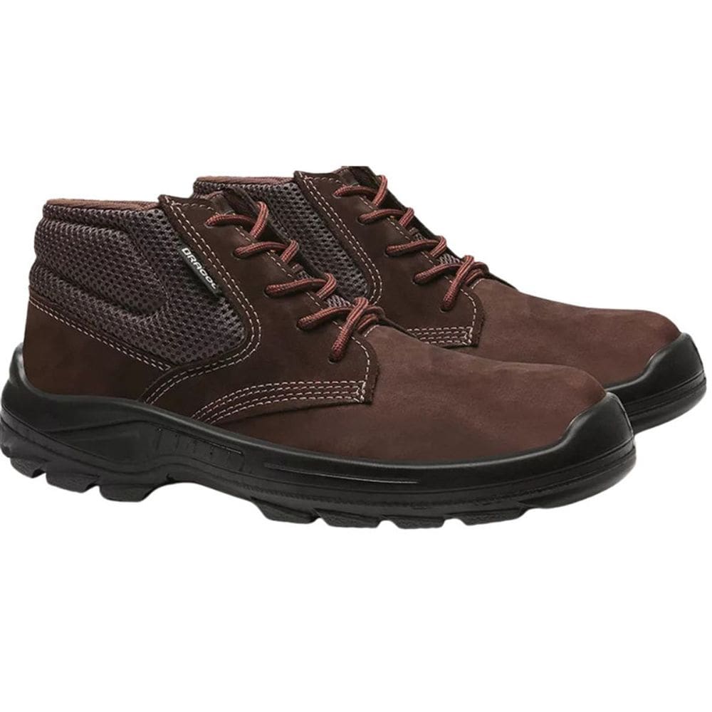 Botina Segurança Proteção Eletricista NR10 PVC Nobuck Marrom Bracol CA 48383