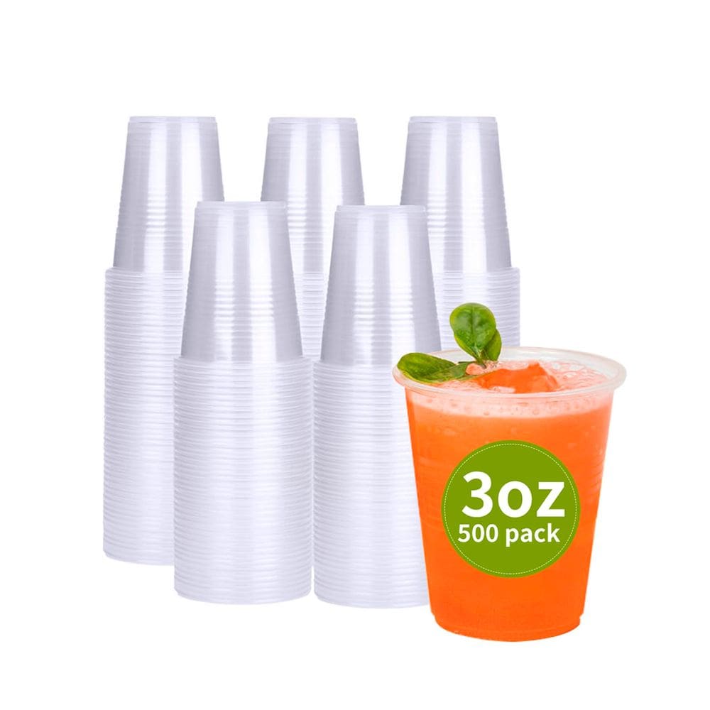 Copos de plástico RACETOP 500, pacote 90mL, descartáveis transparentes, 3 onças