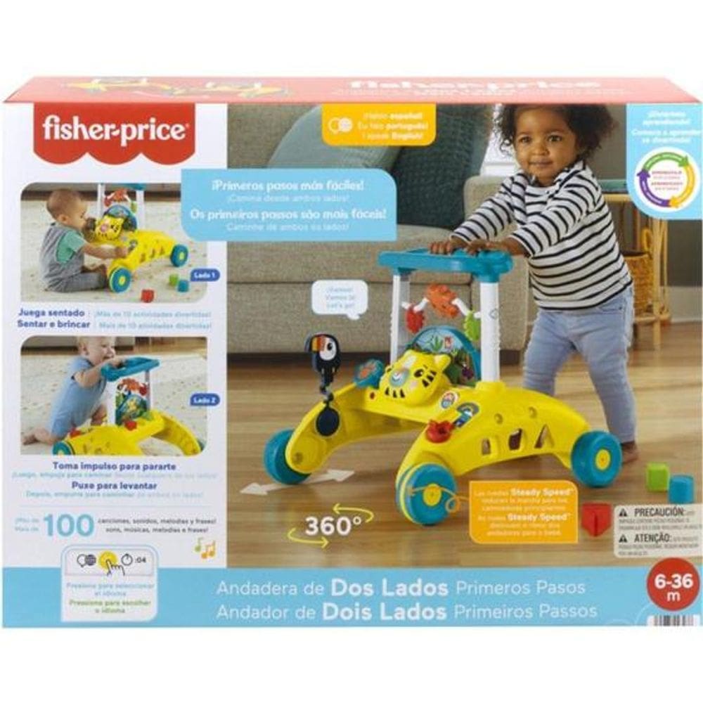 Fisher Price Andador Primeiros Passos Animais da Selva - Mattel HJR17