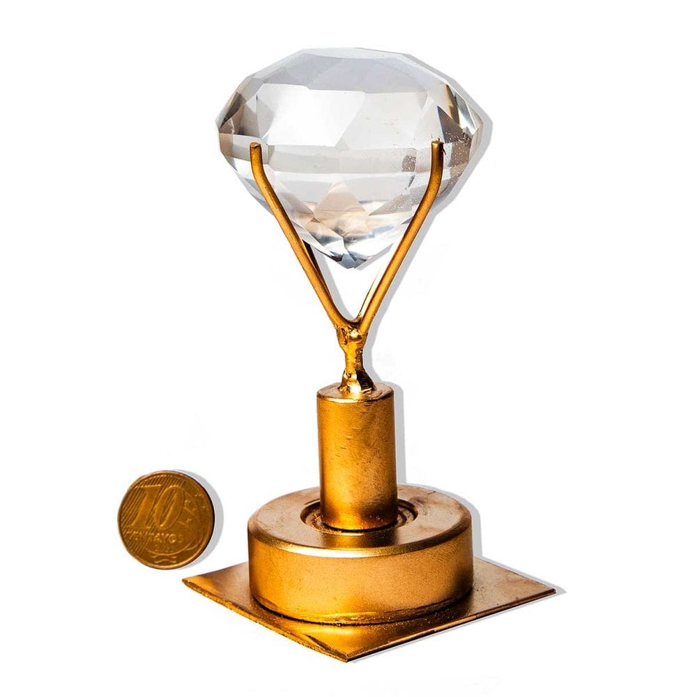 Diamante de Cristal Gigante Lapidação Brilhante 116g 50mm