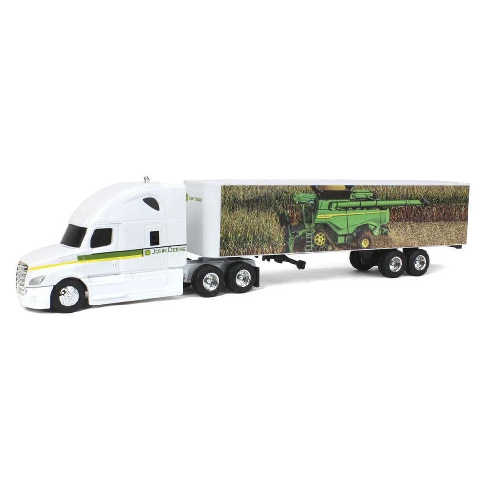 Miniatura Caminhão John Deere 1/64 Freightliner Semi Truck