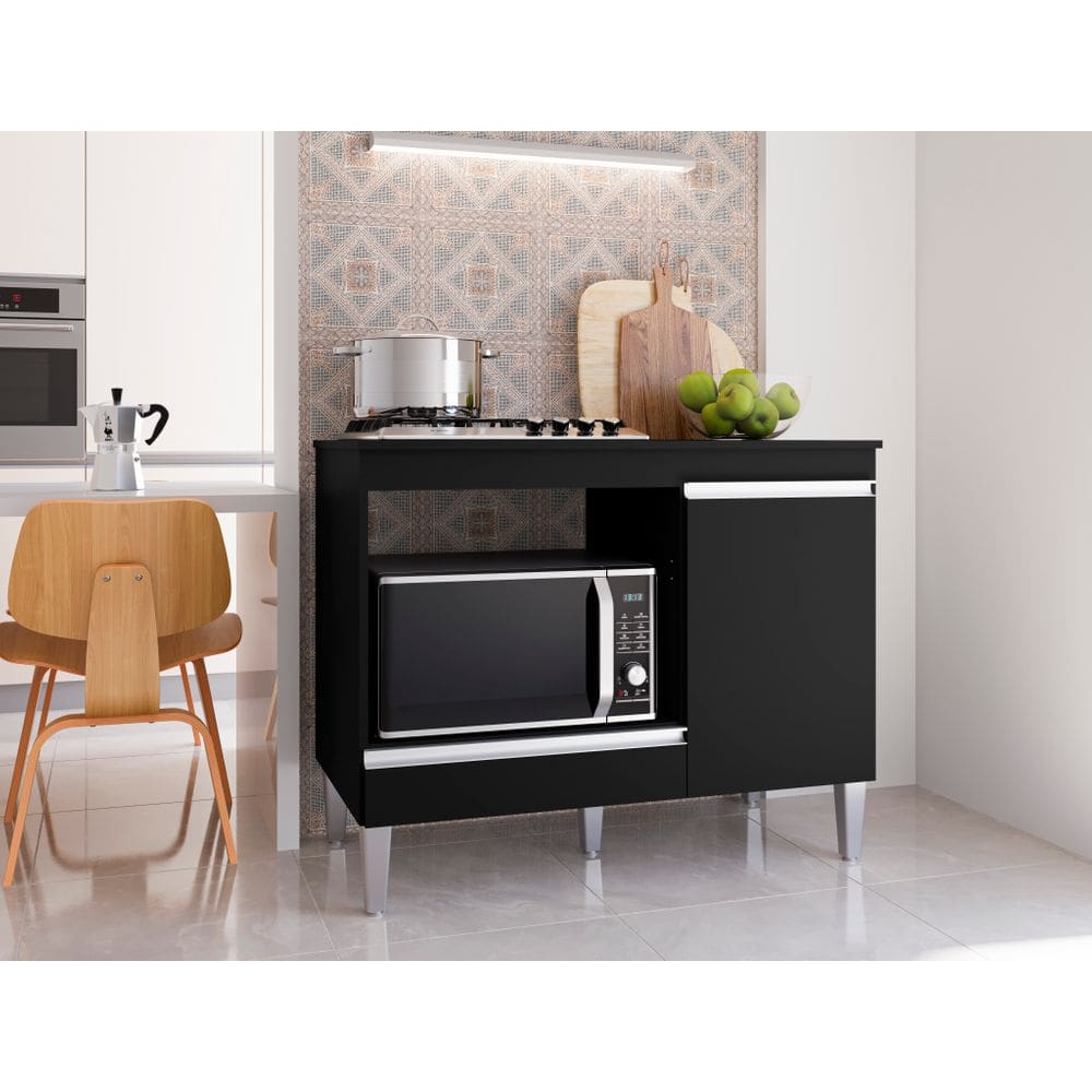 Balcão Armário De Cozinha Para Cooktop E Forno Microondas