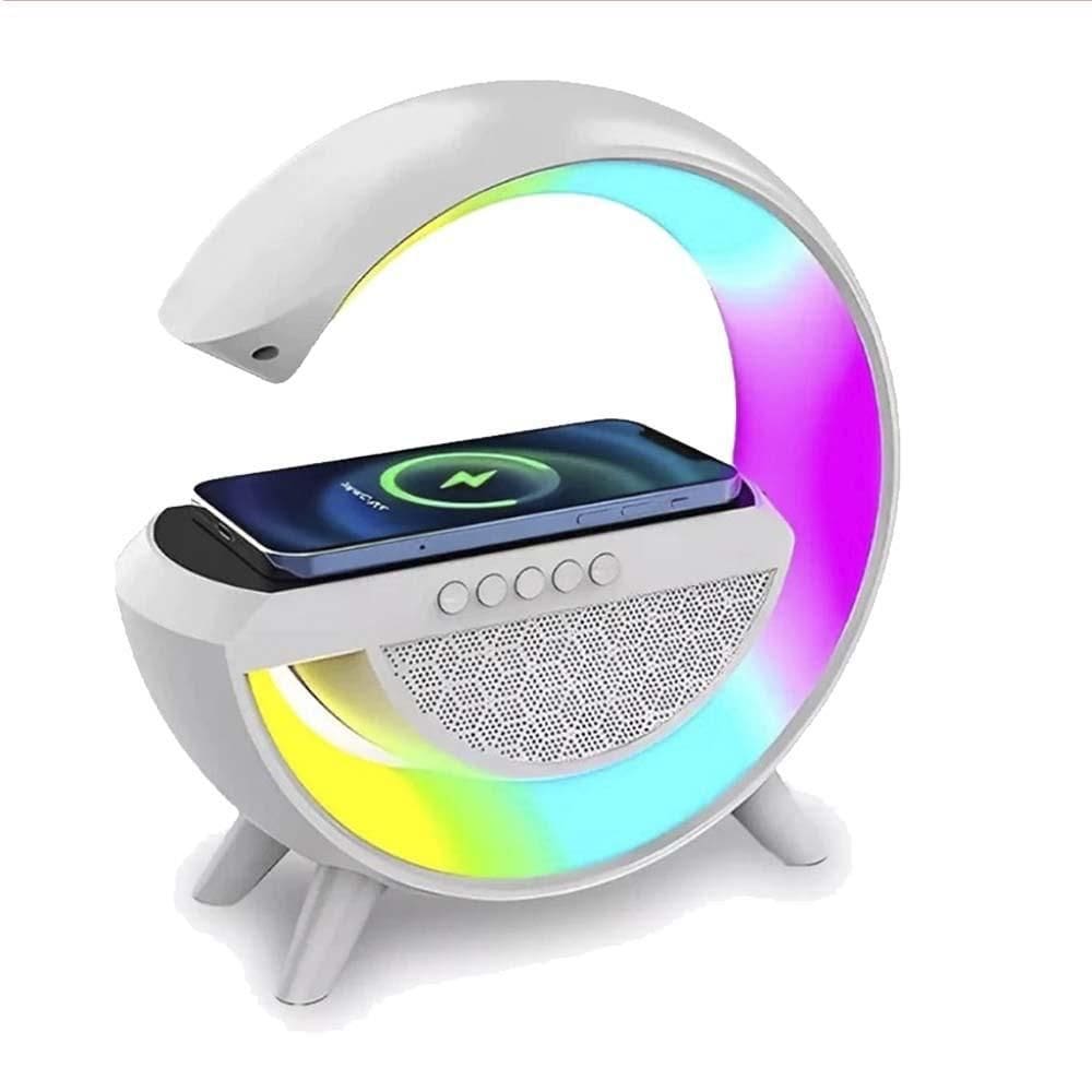 Mini Caixa De Som G Portátil Carregador Indução Qi Usb C Rgb