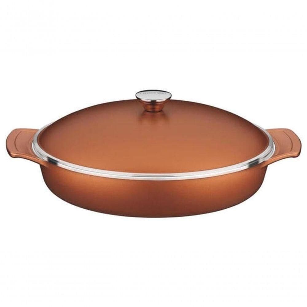 Frigideira Tramontina Lyon Em Alumínio Com Revestimento Starflon Dourado 32cm