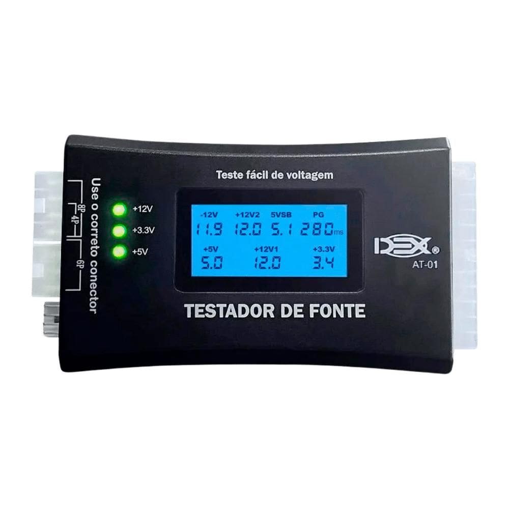 Testador de Fonte ATX Compatível com BTX E ITX - AT-01