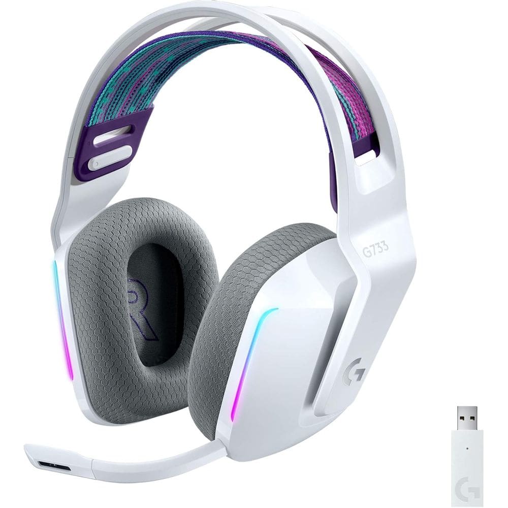 Headset Gamer Logitech G733 Wireless Lightspeed - Branco