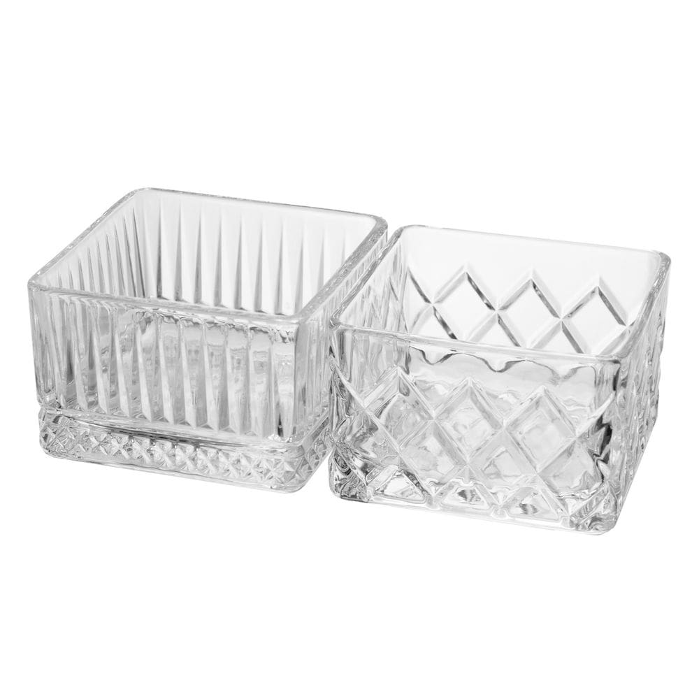 Petisqueira Quadrada 9cm x 9cm x 6cm Diverso Cristal - Lyor