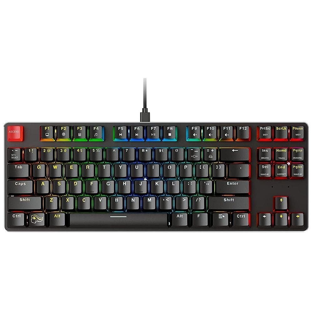 Teclado Gaming Glorious Glo-GMMK-TKL-BRN-W RGB cm Fio Ingles