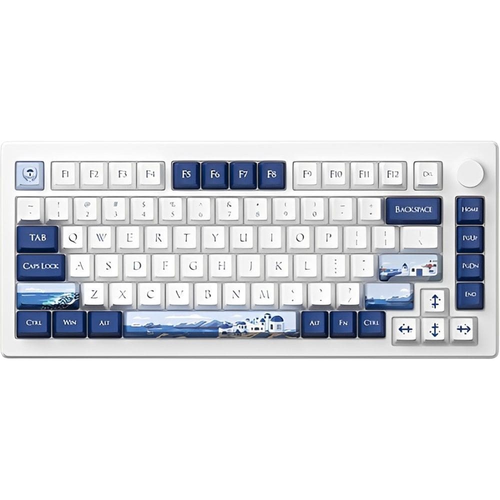 Teclado Gamer Mecanico Akko  PC Santorini BSwitch Yellow