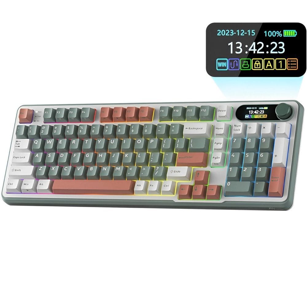 Teclado Mecanico Royal Kludge RKS98 96% RGB Switch Brown