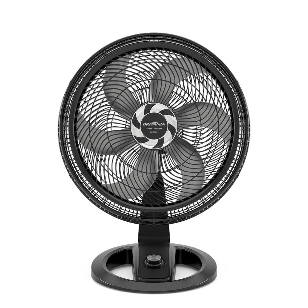 Ventilador de Mesa Britânia 2 em 1 Maxx Force 6 Pás Bvt500 Preto