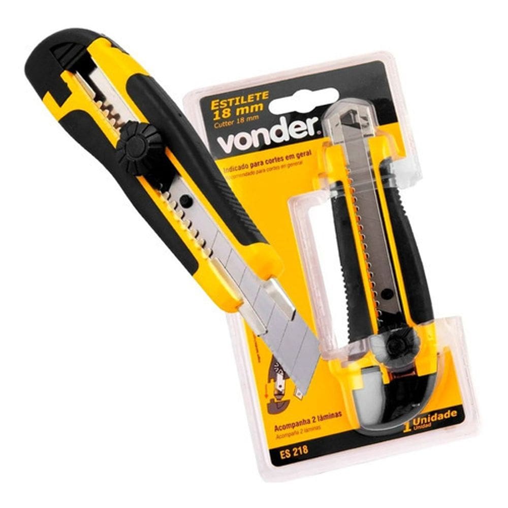 Estilete Emborrachado 18mm Vonder  Es- 218