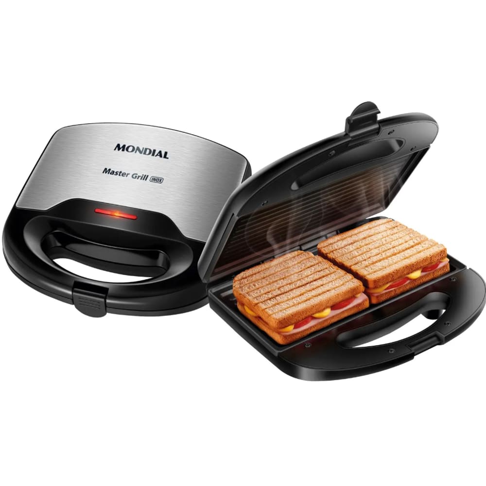 Sanduicheira Grill Mondial Inox 750w Platinum Cook 127V