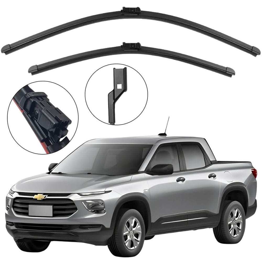 Kit Palheta Dianteira Montana 2023 a 2026 Limpador de Parabrisa de Silicone