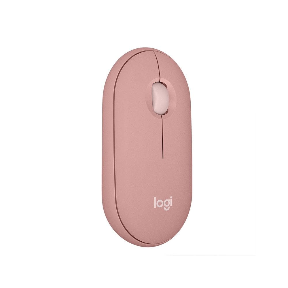 Mouse Logitech Pebble M350s Sem Fio - Branco/rosa