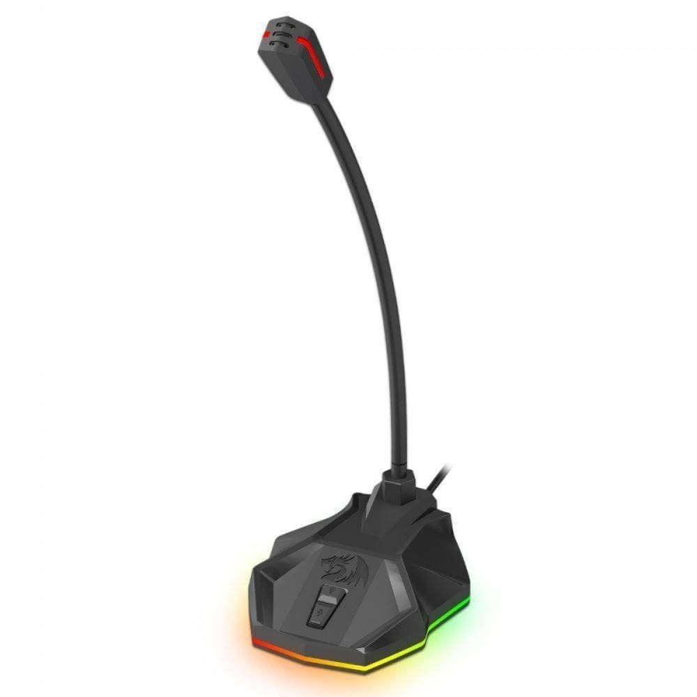 Microfone Gamer Redragon Stix RGB - Controle de RGB - Haste Flexível - GM-99