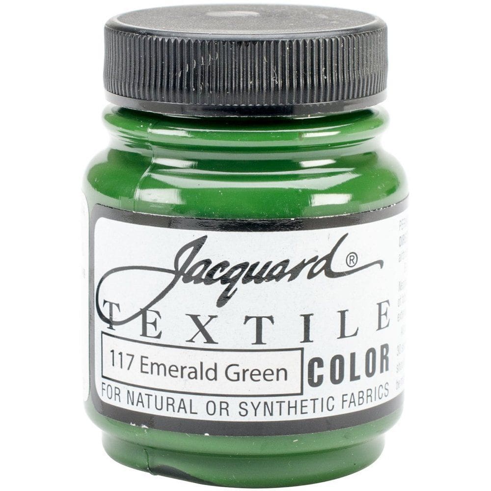 Tinta de tecido Jacquard, cor têxtil, verde esmeralda, frasco de 70 ml