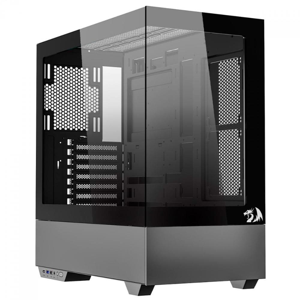 Gabinete Gamer Aquário Redragon Reflect Pro - Vidro Temperado - E-ATX - Preto - CA-607B