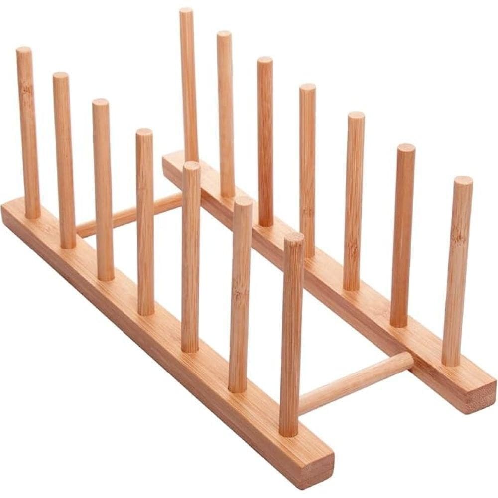 Suporte Organizador de  Pratos Bambu N248868-7 - Quanhe