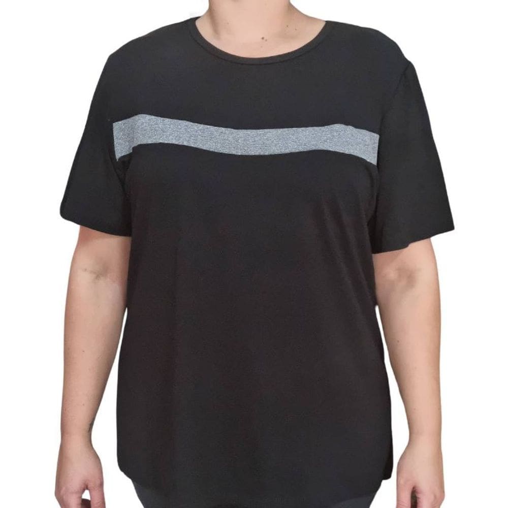 Blusa Feminina Básica Mar Negro Plus Size