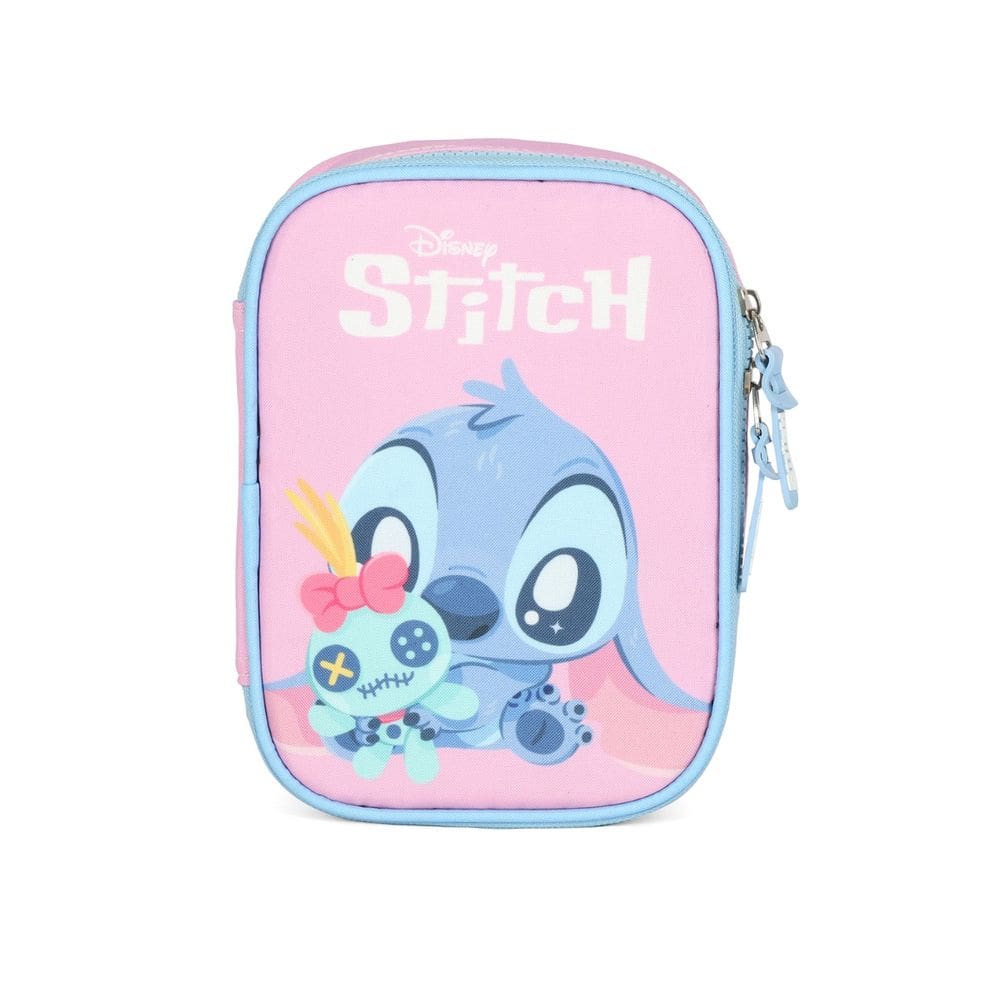 Estojo Escolar Box Stitch Disney Infantil Meninas 100 pens