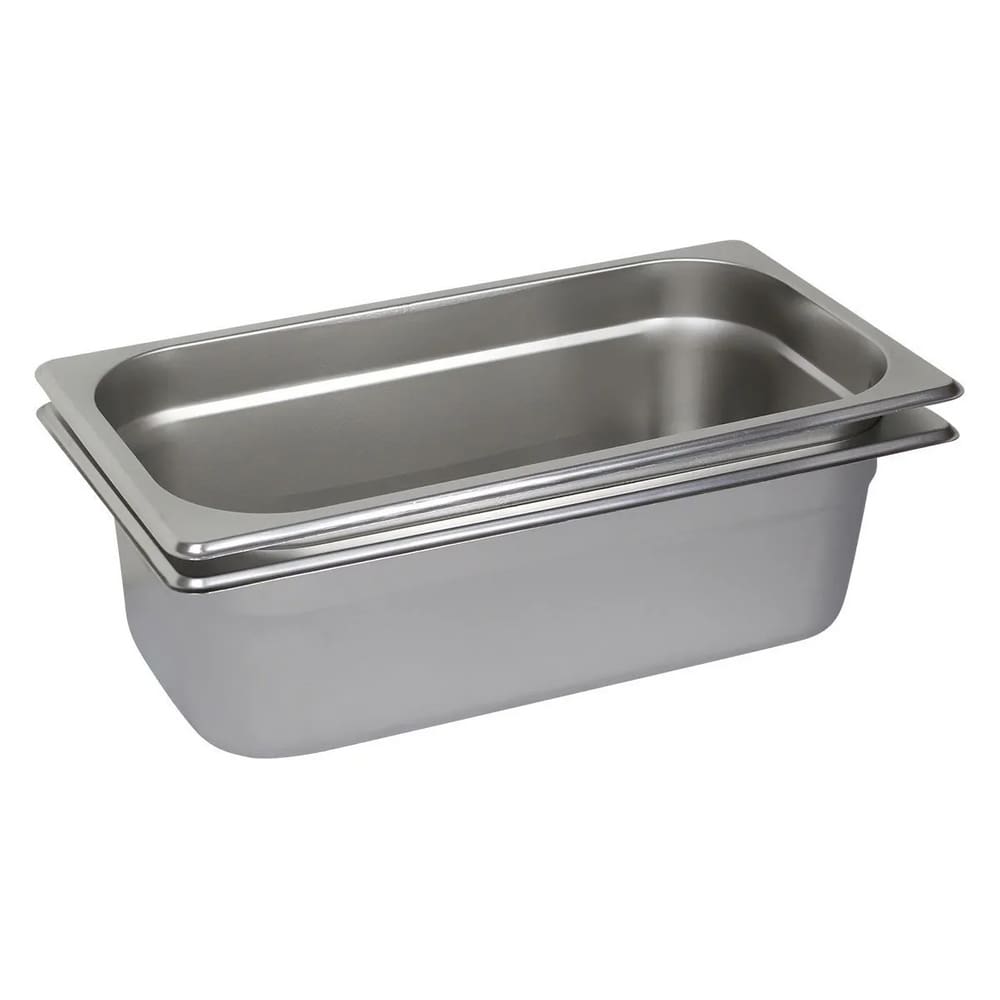 2 Cubas Gastronômica Buffet GN 1/9 100mm Aço Inox Sem Alça