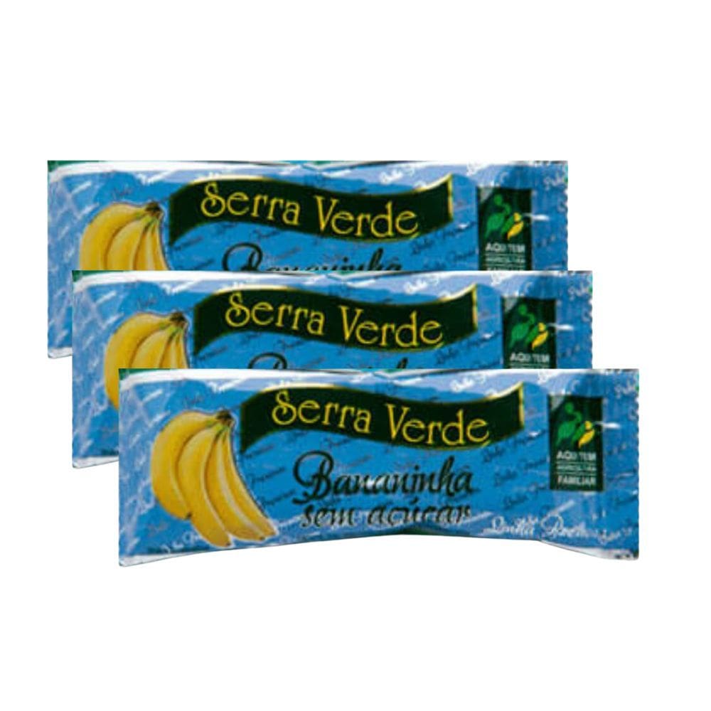 Kit 3 Bananinha Serra Verde Sem Açúcar 30g