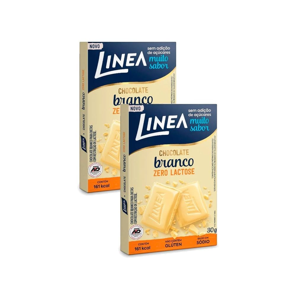 Kit 2 Chocolate Branco Linea Zero Lactose 30g