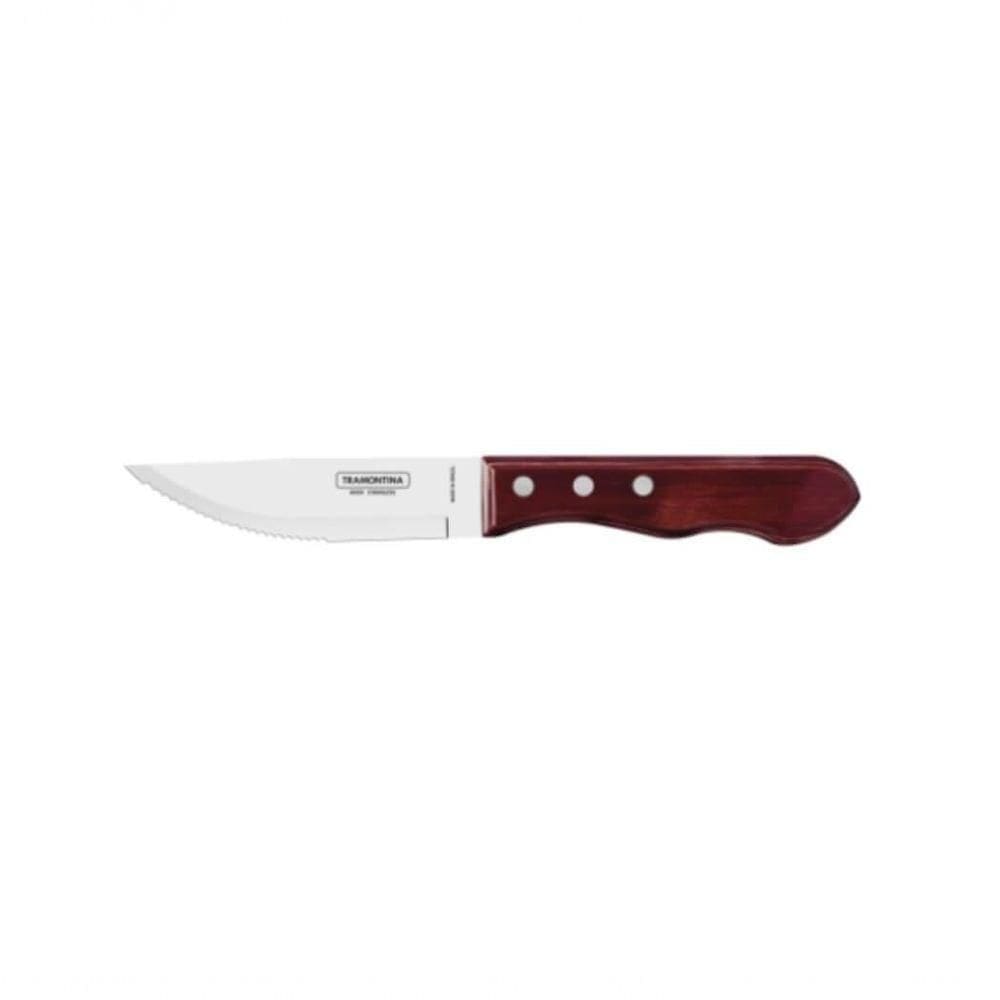 Faca Jumbo Em Inox Tramontina 5 Cabo Vermelho Polywood