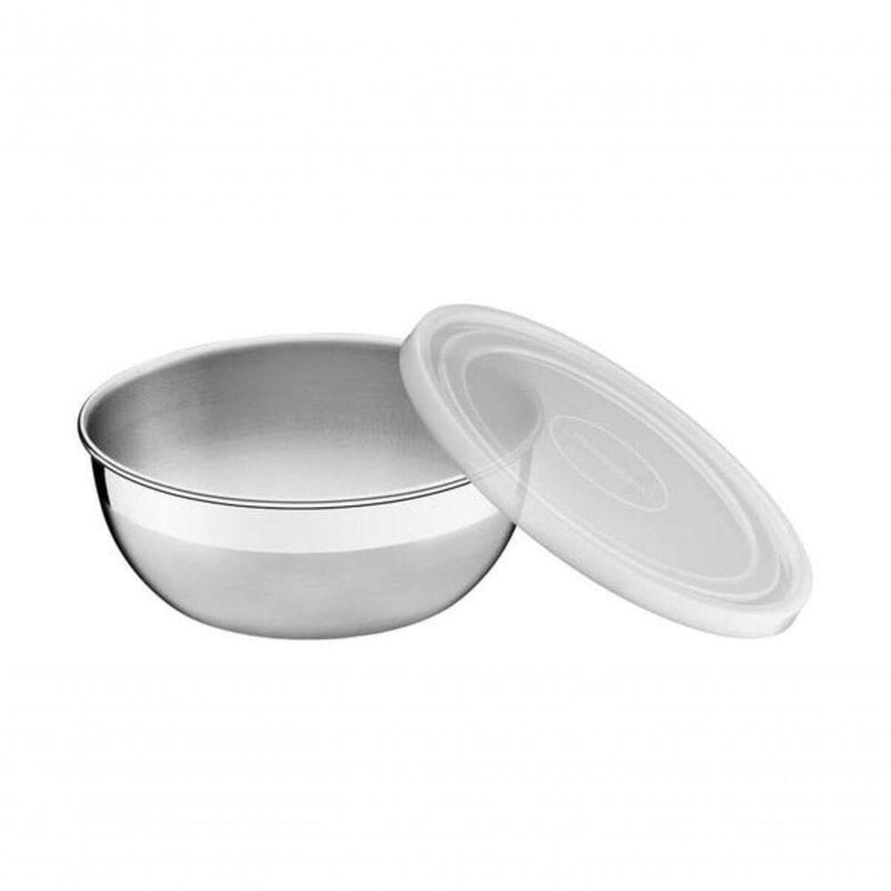 Pote Redondo Tramontina Freezinox Em Inox Com Tampa Plástica 0,3 Litros