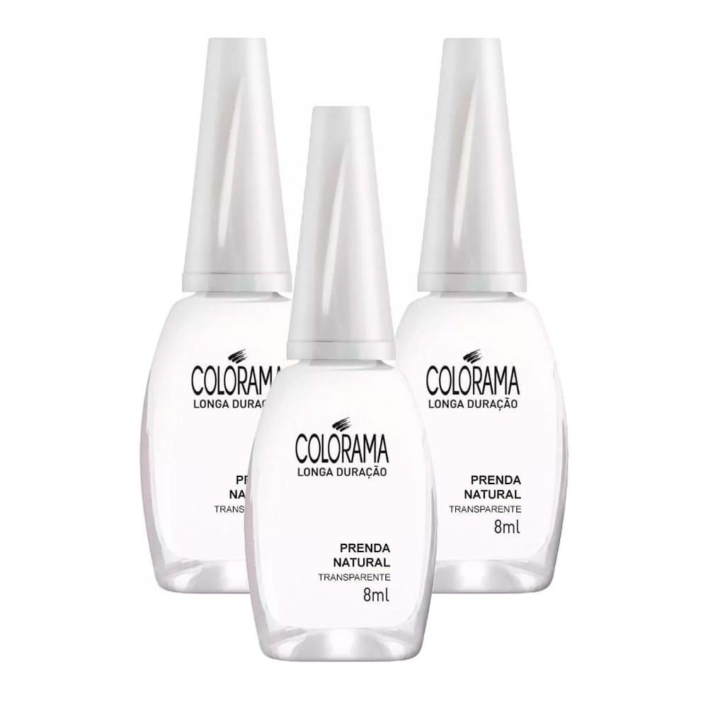 Kit 3 Esmalte Colorama Natural Cor Prenda Natural com 8ml