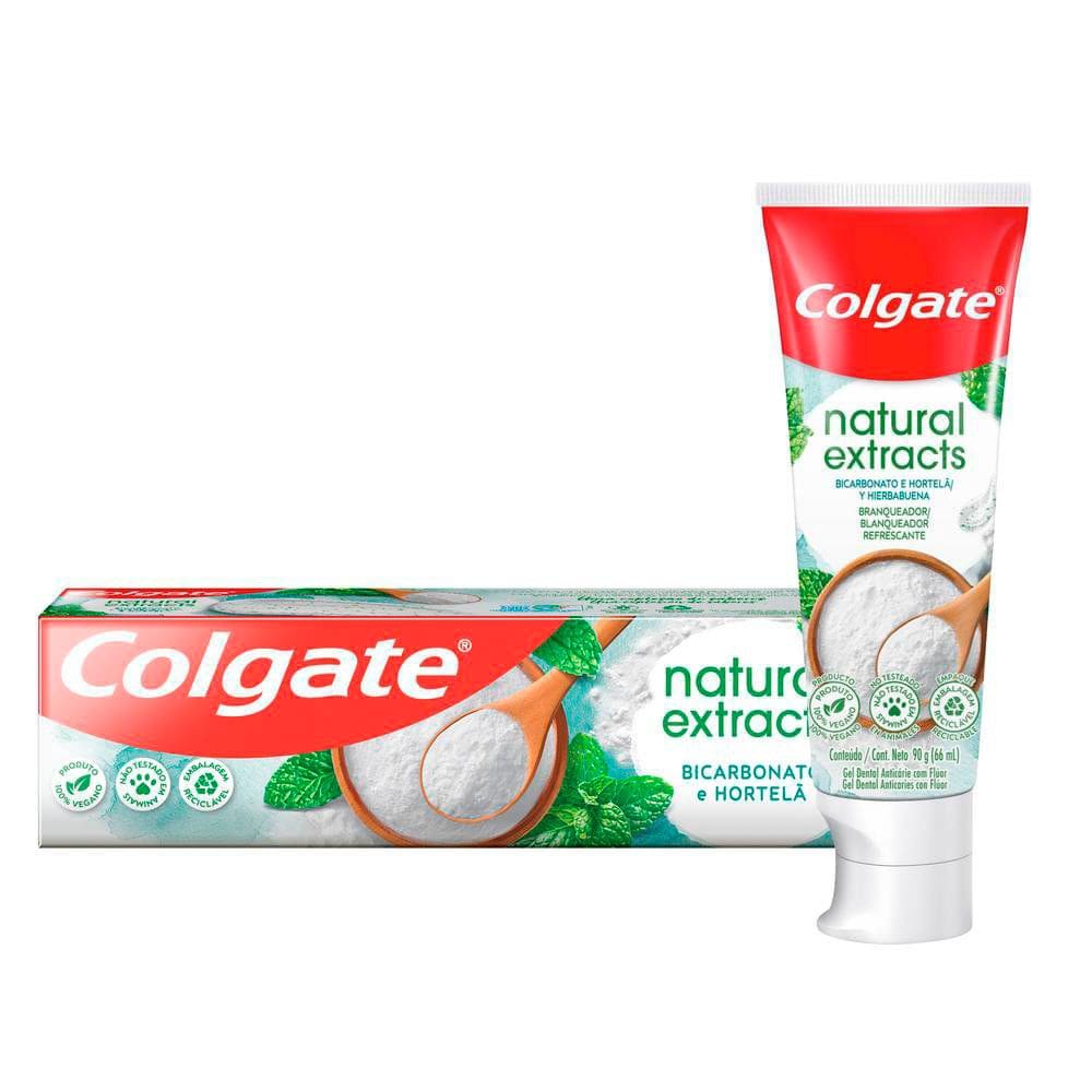 Creme Dental Colgate Natural Extracts Bicarbonato & Hortelã 90g