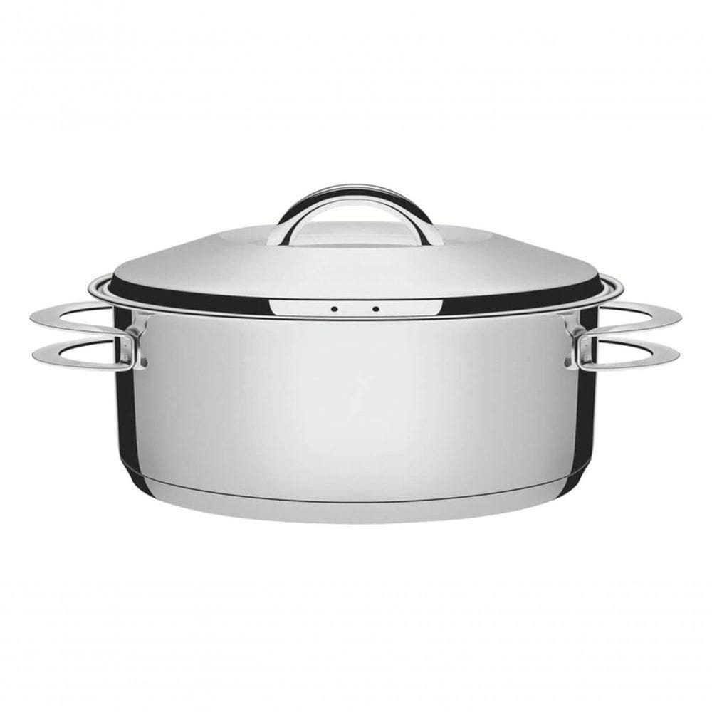 Caçarola Rasa Tramontina Solar 28cm Em Aço Inox