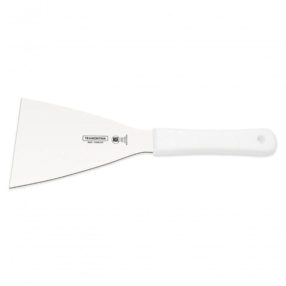 Espátula Raspador Tramontina Com Lâmina Em Aço Inox E Cabo De Polipropileno Branco 5x4