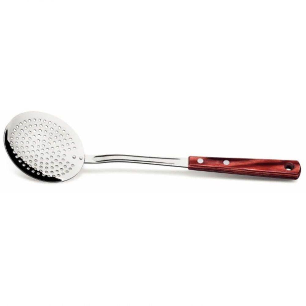 Espumadeira Tramontina Polywood Vermelho Aço Inox 30cm