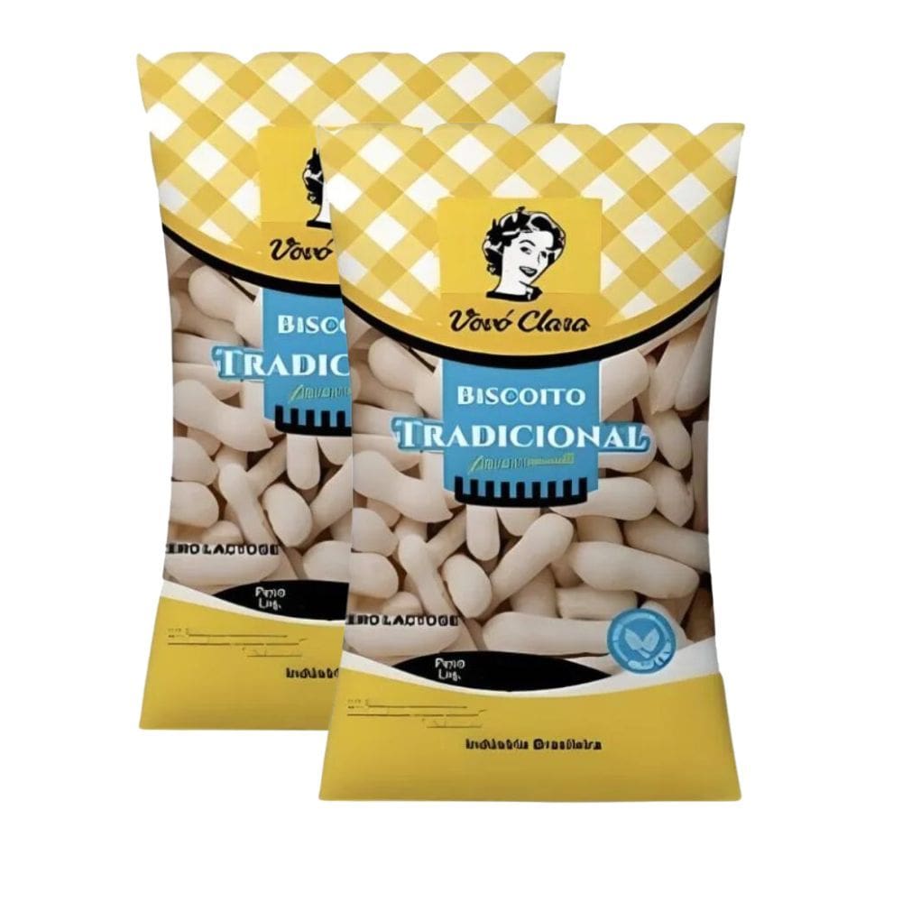 Kit 2 Biscoito Vovó Clara Tradicional 90g