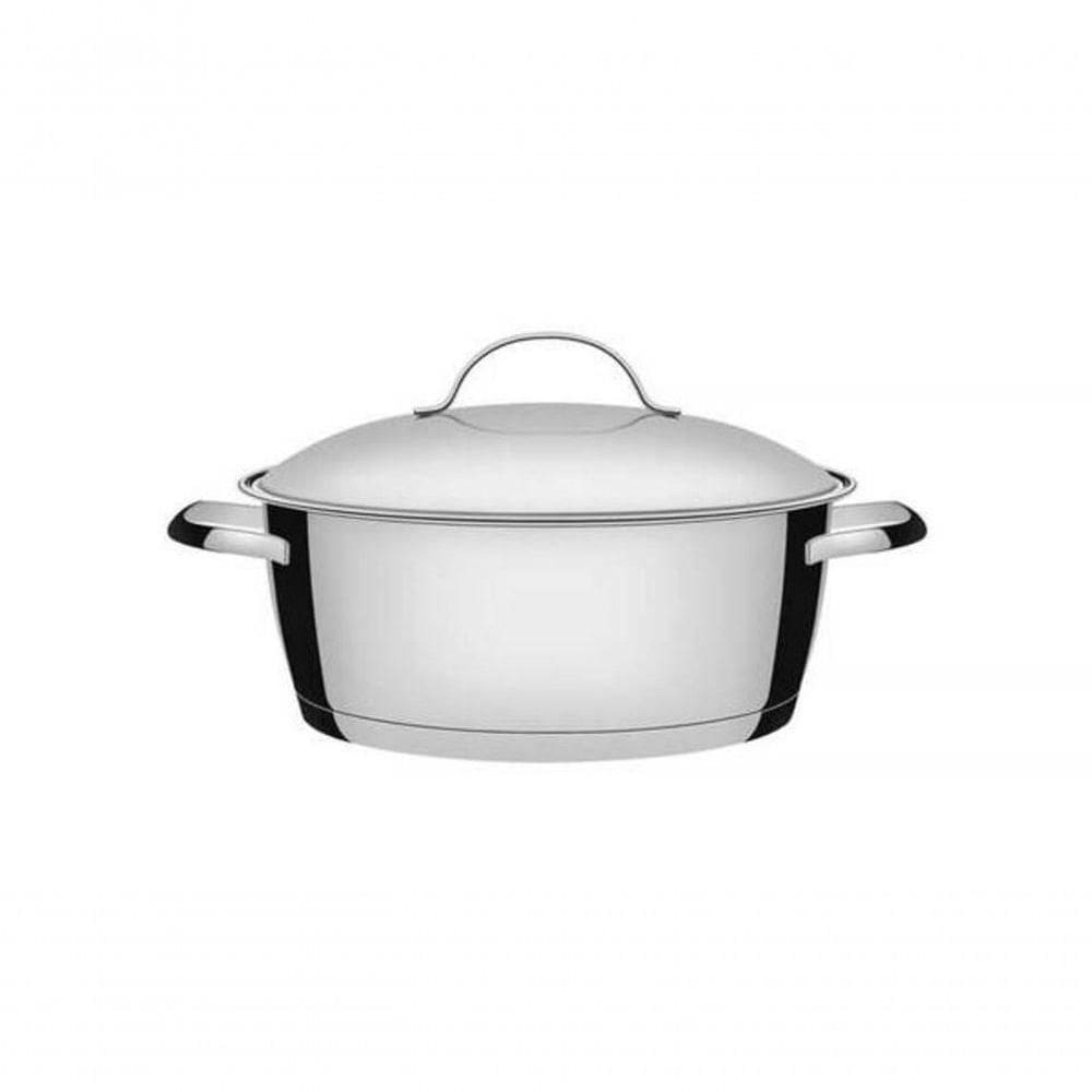 Caçarola Rasa 24cm Tramontina Allegra Aço Inox
