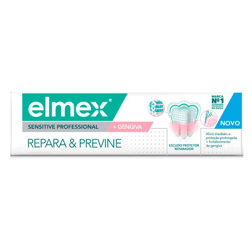 Creme Dental Elmex Sensitive Professional + Gengiva Repara & Previne 110g