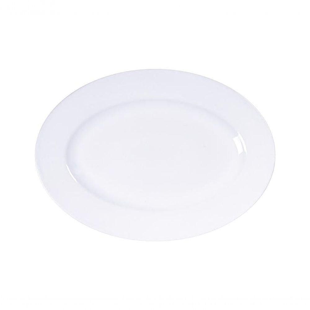 Travessa Oval Tramontina Maria Augusta Em Porcelana Branca 32x25cm