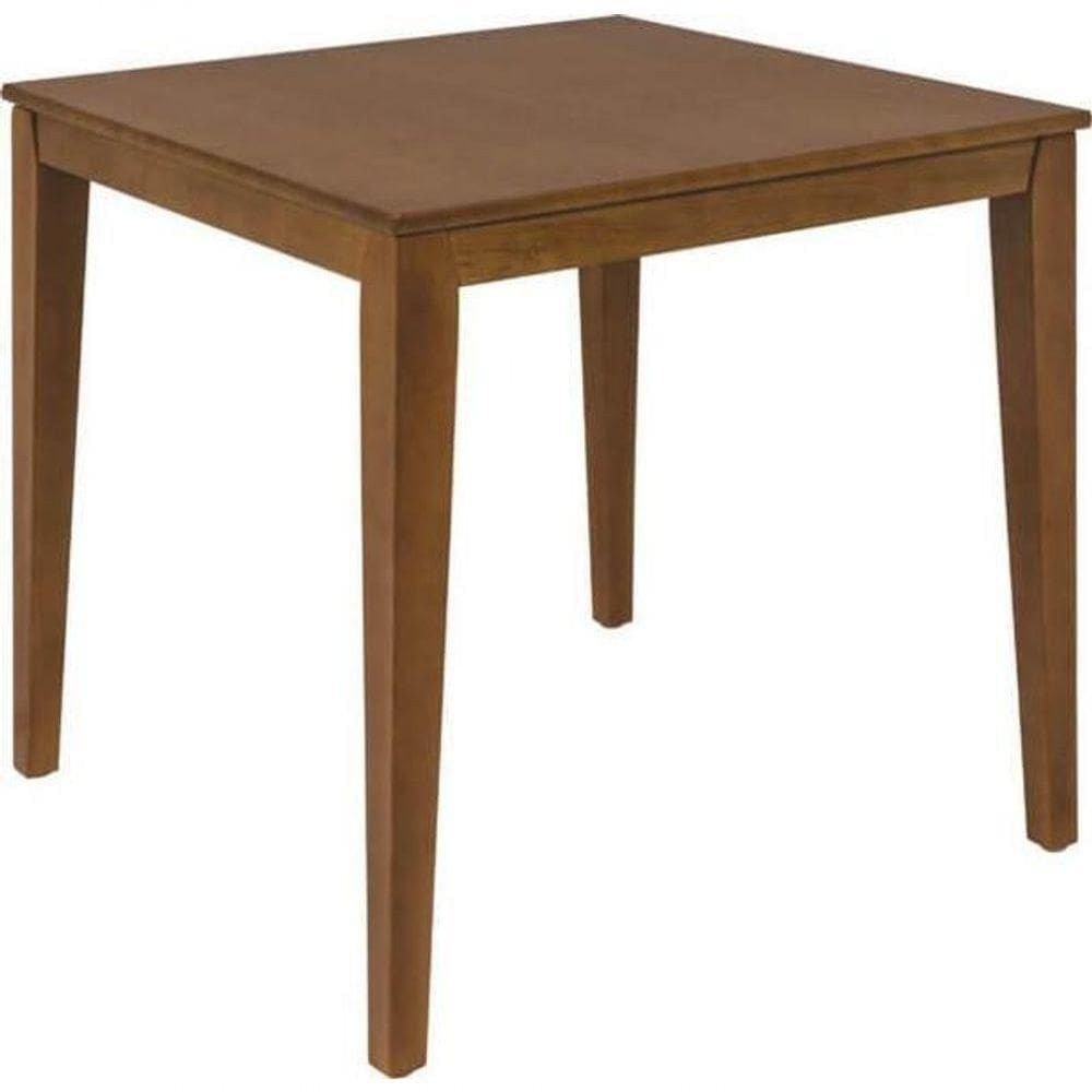 Mesa De Madeira Tramontina London Quadrada Em Tauarí Amêndoa 4 Lugares 70cm